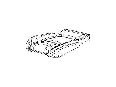 New 2015-2018 Fits Chrysler Grand Cherokee Rear Seat Cushion Cover Right - Part # 5YT48LU5AC