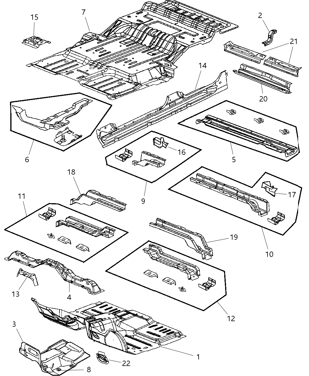 Silencer Floor Pan Front Tunnel