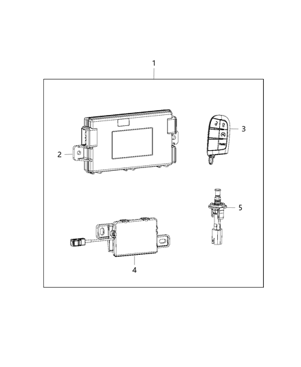 New 2014 Fits Chrysler Grand Caravan, Town & Country Key Fob-Integrated Key Fob - Part # 68066871AD