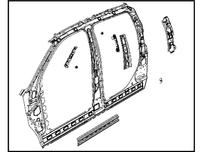 New 2009-2012 Fits Chrysler 1500 Panel-Body Side Aperture Inner - Part # 55372990AA