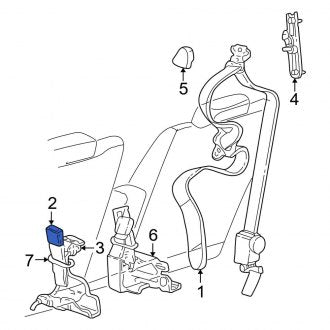 New OEM Front Right Seat Belt Receptacle Fits, 2009-2011 Ford Crown Victoria - Part # 8W1Z5461202AB