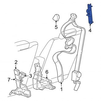 New OEM Seat Belt Height Adjuster Fits, 2006-2011 Ford Crown Victoria - Part # 9W1Z54602B82AB