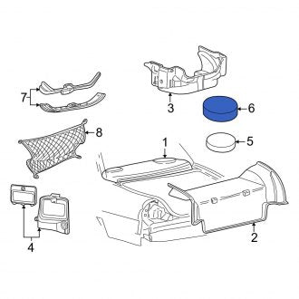 New OEM Rear Spare Tire Cover Fits, 2004-2011 Ford Crown Victoria - Part # 1W1Z5445026AAA