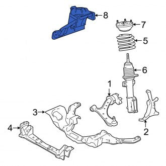 New OEM Front Suspension Strut Tower Fits, 2005-2009 Ford Mustang - Part # 7R3Z3A435A