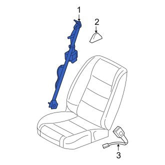 New OEM Front Left Seat Belt Lap and Shoulder Belt Fits, 2007 Ford Mustang - Part # 7R3Z63611B09AA