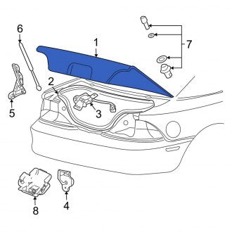 New OEM Rear Deck Lid Fits, 2005-2009 Ford Mustang - Part # 5R3Z6340110AA