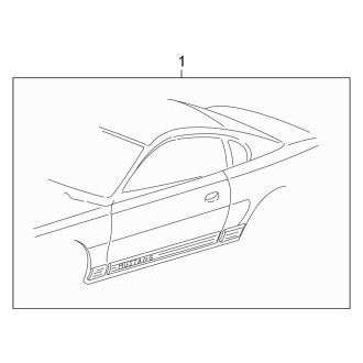 New OEM Trim Stripe Tape Fits, 2008 Ford Mustang - Part # 8R3Z6320000KA