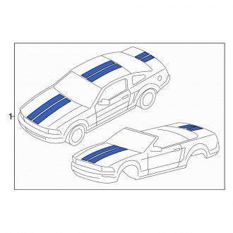 New OEM Trim Stripe Tape Fits, 2008 Ford Mustang - Part # 8R3Z6320000GE