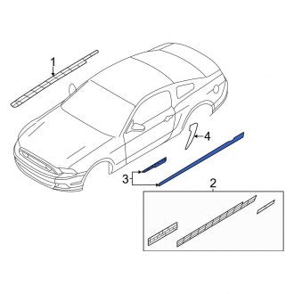 New OEM Left Trim Stripe Tape Fits, 2013-2014 Ford Mustang - Part # DR3Z6320001DAD