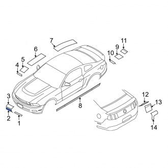 New OEM Left Upper Trim Stripe Tape Fits, 2010-2013 Ford Mustang - Part # AR3Z6320001KC