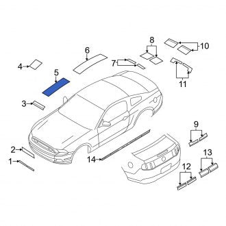 New OEM Right Trim Stripe Tape Fits, 2010-2014 Ford Mustang - Part # AR3Z6320000KB