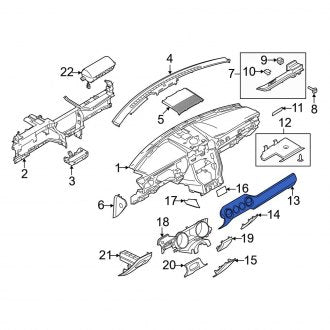 New OEM Instrument Panel Cover Fits, 2016-2017 Ford Mustang - Part # GR3Z6304338AM