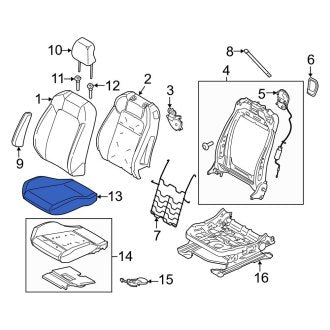 New OEM Front Left Seat Cover Fits, 2016-2017 Ford Mustang - Part # FR3Z6362901HG