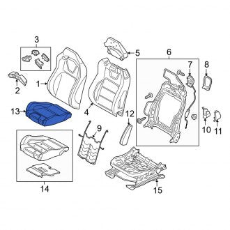 New OEM Front Right Seat Cover Fits, 2015-2023 Ford Mustang - Part # FR3Z6362900GA