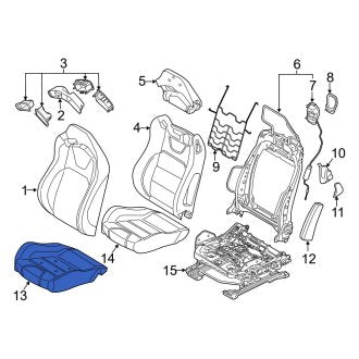 New OEM Front Left Seat Cover Fits, 2015-2023 Ford Mustang - Part # FR3Z6362901BD
