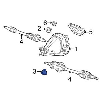 New OEM Lower Differential Housing Insulator Fits, 1999-2000 Ford Mustang - Part # F3SZ4B431B