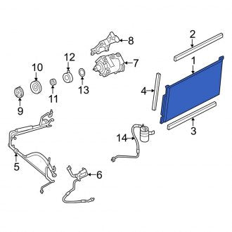 New OEM A/C Condenser Fits, 2005 Ford Five Hundred - Part # EU2Z19712G
