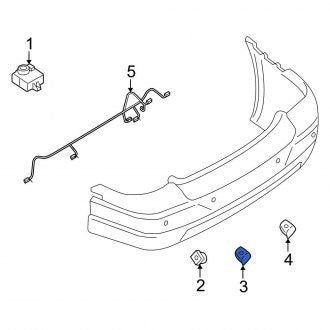 New OEM Left Outer Parking Aid Sensor Housing Fits, 2005-2007 Ford Freestyle - Part # 5F9Z15K861AAB