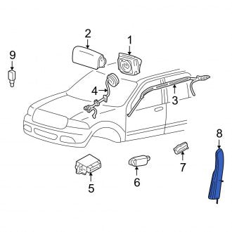 New OEM Front Right Seat Air Bag Fits, 2005-2006 Ford Five Hundred - Part # 5F9Z74611D10BA