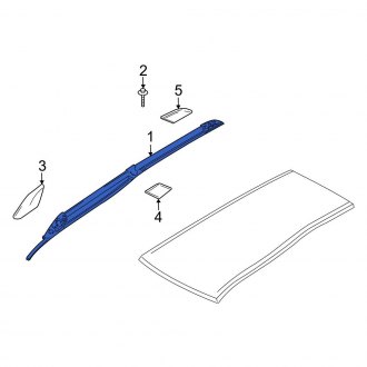 New OEM Left Roof Luggage Carrier Side Rail Fits, 2005-2007 Ford Freestyle - Part # 7F9Z7455115AA