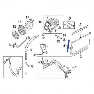 New OEM Lower Radiator Air Seal Fits, 2005-2007 Ford Five Hundred - Part # 5F9Z19E572BA