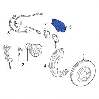 New OEM Front Left Disc Brake Caliper Fits, 2005-2007 Ford Five Hundred - Part # 5F9Z2B121BA