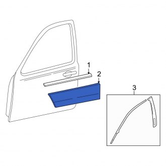New OEM Front Right Lower Body Trim Molding Fits, 2005-2007 Ford Freestyle - Part # 8F9Z7420878CAPTM