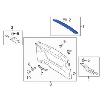 New OEM Rear Upper Liftgate Trim Fits, 2013-2018 Ford C-MAX - Part # AM5Z5846404AA