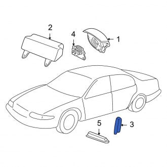 New OEM Front Right Seat Air Bag Fits, 2000-2004 Ford Focus - Part # YS4Z54611D10AB