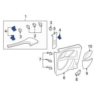 New OEM Door Opening Trim Clip Fits, 2000-2007 Ford Focus - Part # W703557S407