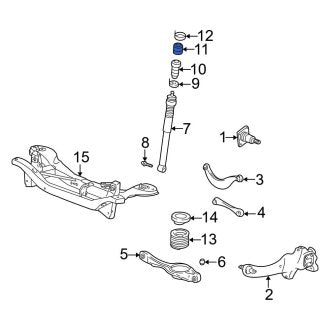 New OEM Lower Suspension Shock Absorber Mount Insulator Fits, 2000-2006 Ford Focus - Part # YS4Z18A161DAA