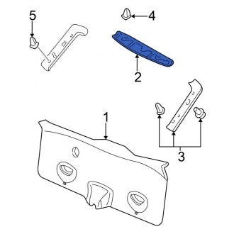 New OEM Rear Upper Liftgate Trim Fits, 2000-2001 Ford Focus - Part # YS4Z7442906DAB
