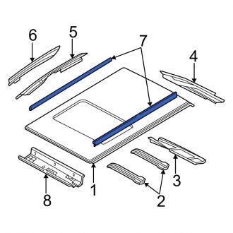 New OEM Right Roof Drip Molding Fits, 2000-2007 Ford Focus - Part # 3S4Z5850462AA