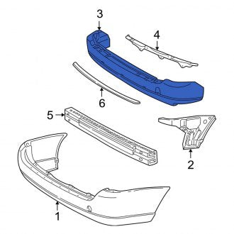 New OEM Rear Bumper Cover Reinforcement Beam Fits, 2000-2007 Ford Focus - Part # YS4Z17906DA