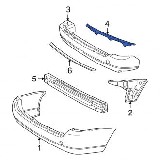 New OEM Rear Bumper Cover Reinforcement Fits, 2000-2007 Ford Focus - Part # 1S4Z17D942AA
