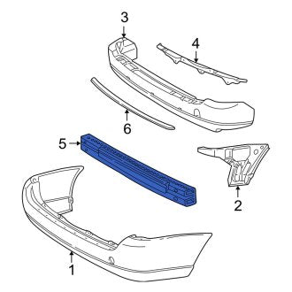 New OEM Rear Bumper Impact Bar Fits, 2000-2007 Ford Focus - Part # 2M5Z17906BA