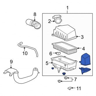 New OEM Air Filter and Housing Assembly Fits, 2005-2007 Ford Focus - Part # 6S4Z9600A