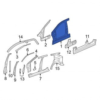 New OEM Left Uniside Fits, 2004-2007 Ford Focus - Part # YS4Z5402501AA