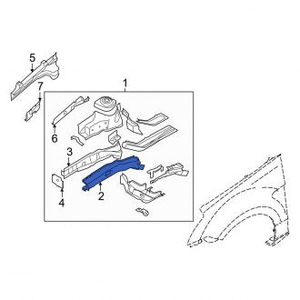 New OEM Front Left Outer Frame Side Member Fits, 2008-2011 Ford Focus - Part # 8S4Z16055R