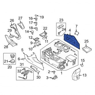 New OEM Front Right Console Trim Panel Fits, 2012-2014 Ford Focus - Part # DM5Z5804608AA