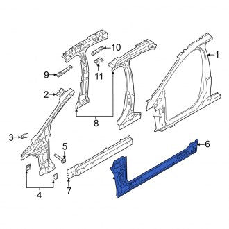 New OEM Left Inner Rocker Panel Fits, 2016-2018 Ford Focus - Part # G1FZ5810111A