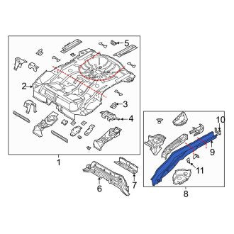 New OEM Rear Left Frame Side Member Fits, 2012-2018 Ford Focus - Part # CP9Z5810457A