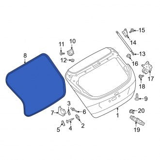 New OEM Rear Hatch Seal Fits, 2016-2018 Ford Focus - Part # BM5Z5843720A