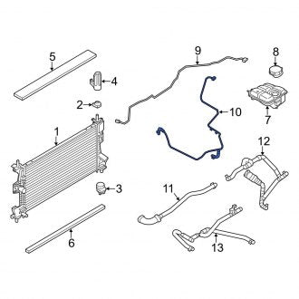 New OEM Drive Motor Inverter Radiator Hose Fits, 2012-2018 Ford Focus - Part # CM5Z8A577A