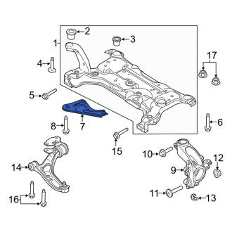 New OEM Left Suspension Subframe Reinforcement Bracket Fits, 2012-2018 Ford Focus - Part # CV6Z9911L53A