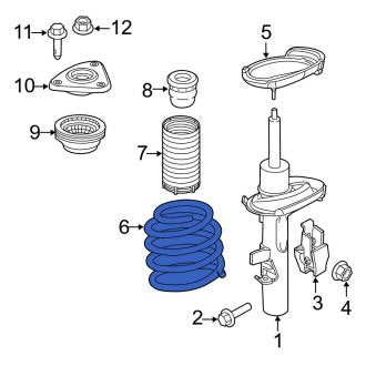 New OEM Front Coil Spring Fits, 2012-2013 Ford Focus - Part # CV6Z5310A