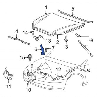 New OEM Front Right Hood Hinge Fits, 2000-2007 Ford Taurus - Part # YF1Z16796AA