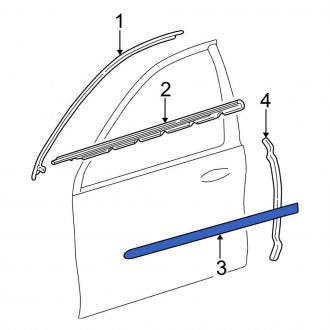 New OEM Front Left Door Molding Fits, 2003-2005 Ford Taurus - Part # 2F4Z5420879CAPTM