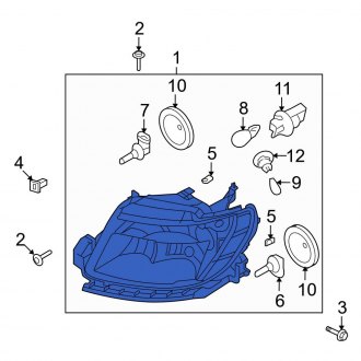 New OEM Front Left Headlight Fits, 2008-2009 Ford Taurus - Part # 8G1Z13008F