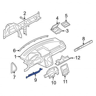 New OEM Instrument Panel Knee Bolster Fits, 2005-2007 Ford Five Hundred - Part # 8A8Z7404459AB